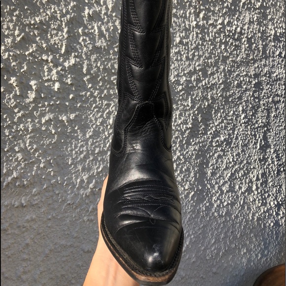 Black Cowboy Boots - Picture 2 of 4